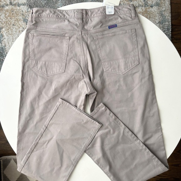 UNTUCKit Men’s Relaxed Fit 5-Pocket Pima Cotton Chino Pant 32x34 Taupe New - Picture 6 of 7